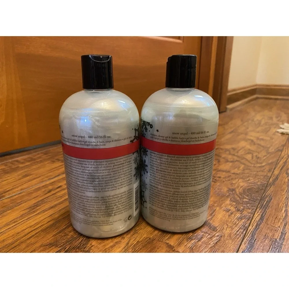 NEW 2x PHILOSOPHY SNOW ANGEL SHAMPOO BATH & SHOWER GEL 16 OZ Lot Set Body